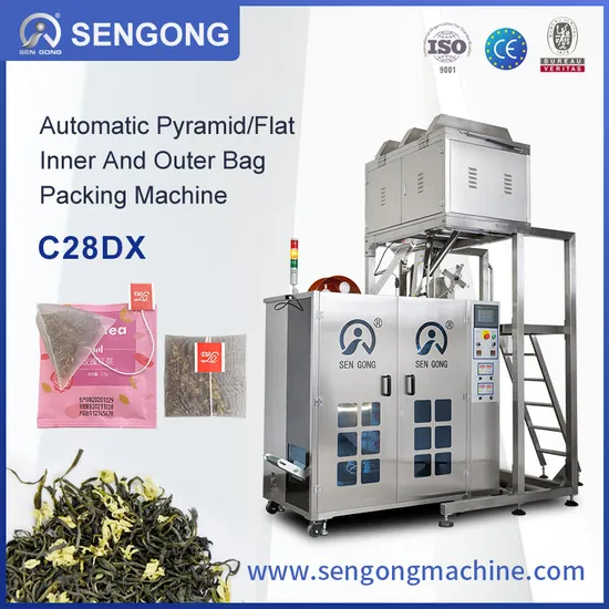 Machine à emballer automatique de sachet de thé de pyramide de triangle de tisane de buttertermint